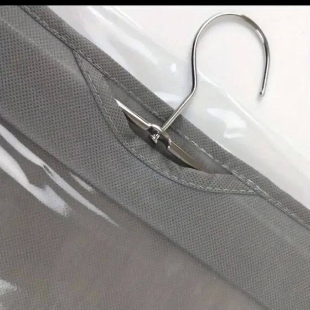 Hanging Purse Hand Bag Organizer Storage, Gray Transparent Holds 6 Hang Bags‎